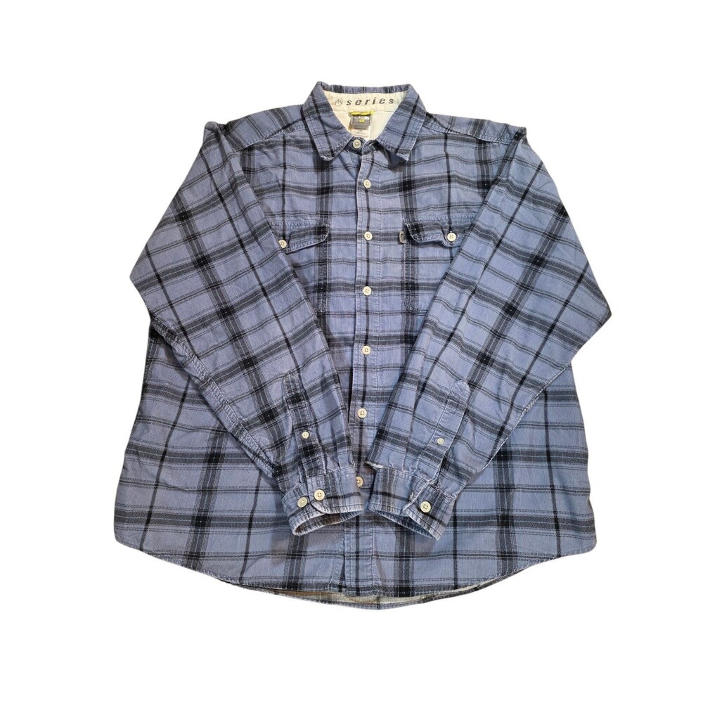 ​The North Face A5 Series Shirt Men Large Blue Plaid Corduroy Button Up Climbing